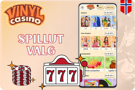 Spiller utforsker ulike casinospill i spillbiblioteket