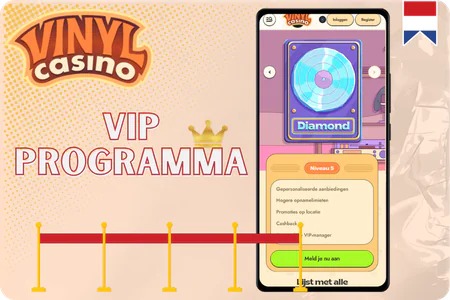 Vinyl Casino VIP-programma met verschillende niveaus van lidmaatschap